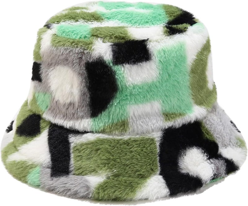 Women's Winter Faux Fur Fuzzy Warm Bucket Hat